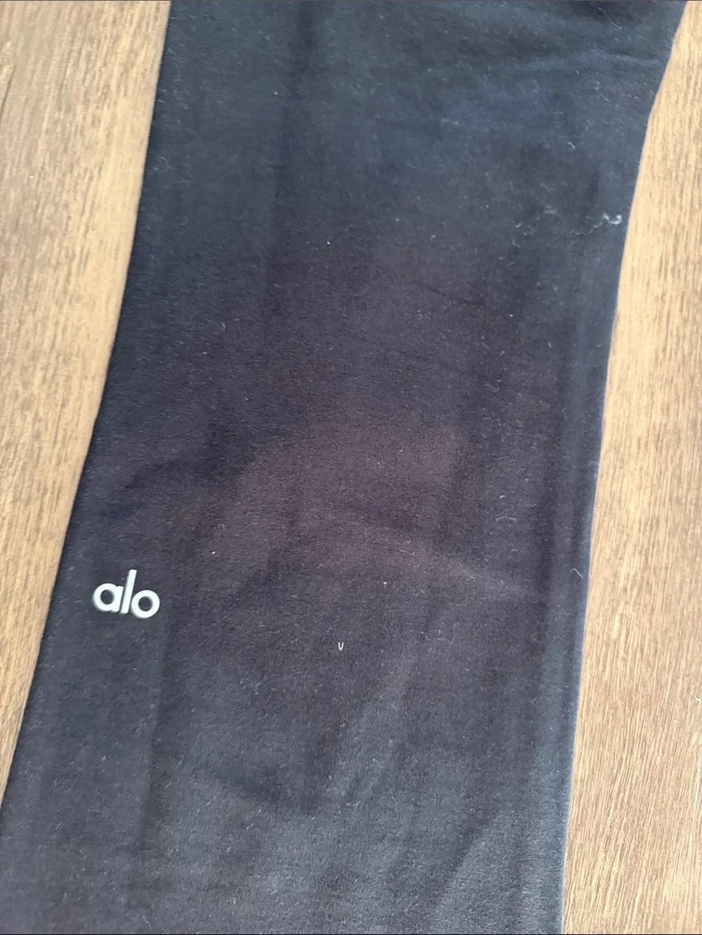 ALO Yoga Black Flare Leggings with Drawstring Waist